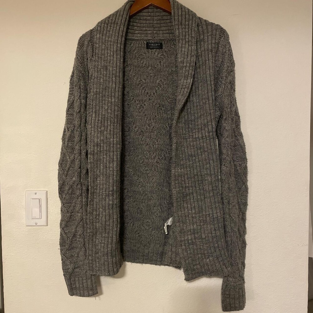 Grey Zara Cardigan Cardigan Size